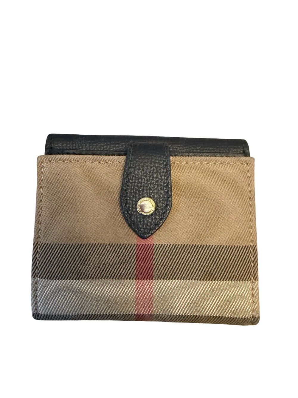 🔥Authentic Burberry Black & Beige Small Fold Wallet - Picture 10 of 12